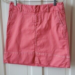 MERONA CORAL WATERMELON PINK A-LINE MINI SKIRT COTTON PINK SIZE 4